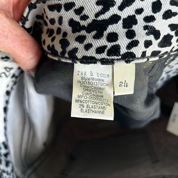 NWT Rag & Bone Hana Cheetah Print Crop Jean Size: 24 - Picture 10 of 15